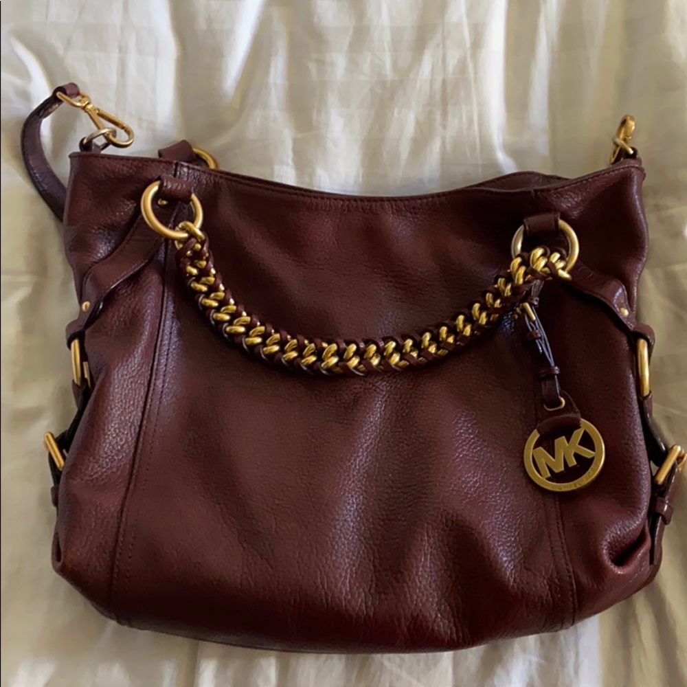 Michael Kors Large Shoulder Tote-Bordeaux